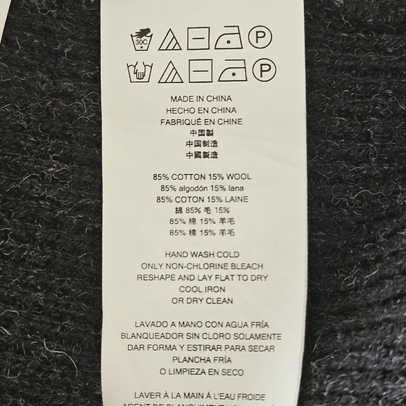 Michael Kors Men's Sweater Wool Blend Crewneck Pullover Medium Long Sleeve Black - Picture 7 of 9